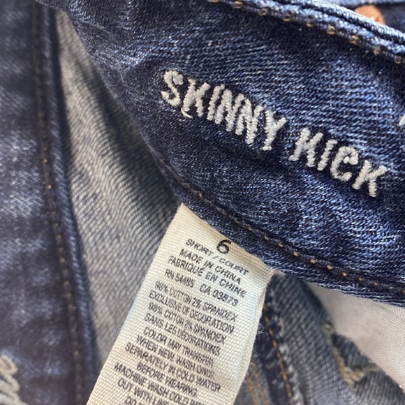 American Eagle skinny kick jeans size 6 low rise pocket glitter y2k flare - Picture 6 of 10